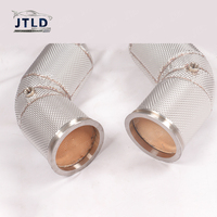 JTLD Tubo de Escape de Alto Flujo SS304 con Catalizador de 200 Celdas para Audi RS6 RS7 4.0T V8 Euro6, Piezas de Escape para Tuning