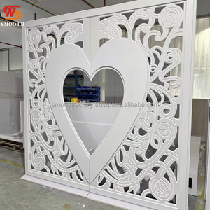 Fondo Acrílico Personalizado con Forma de Corazón Hueco y Rectangular para Bodas, Cumpleaños y Aniversarios, Decoración Desmontable - Product Image 2