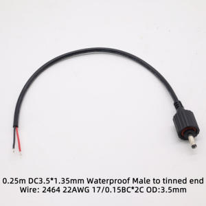 Konektor Jack Plug Industri DC35135 Pria Wanita dengan Pengunci Tahan Air 2 Pin Kabel PVC 22AWG untuk Lampu Strip LED Tegangan Rendah - Product Image 5