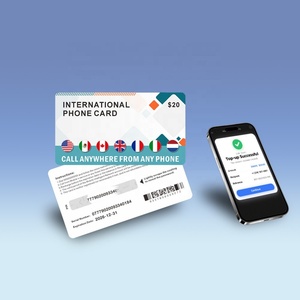International Mobile Refill Card $20 Card Value Custom Design Security Variable Data Digital Printing - Product Image 1
