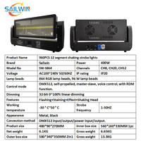 Sailwin DMX512 400W 960 pièces 12 segments LED tête mobile lumière Laser stroboscopique pour DJ Disco scène fête