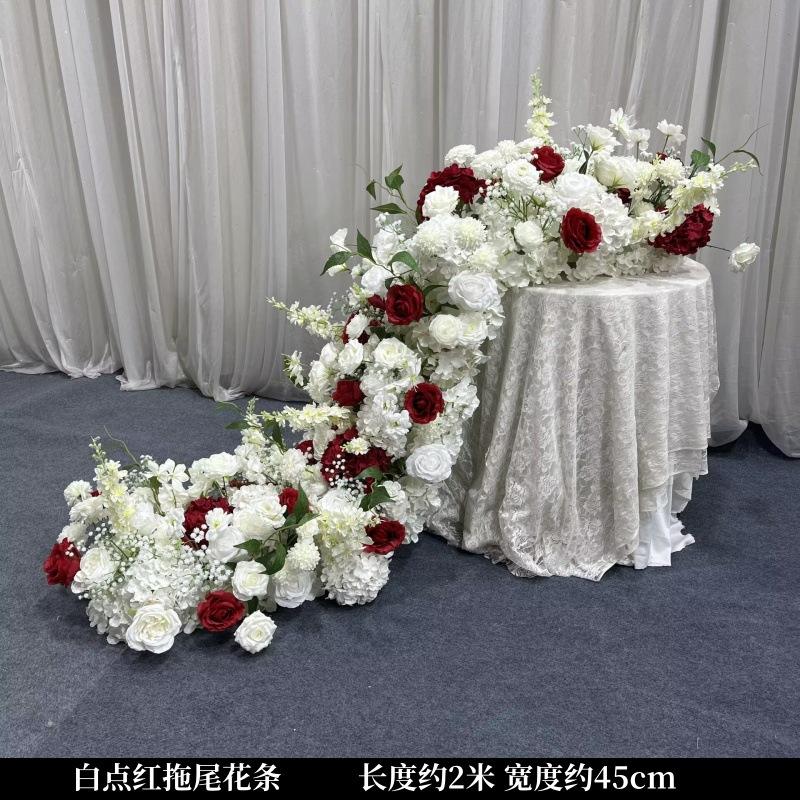 White dot red drag tail flower strip