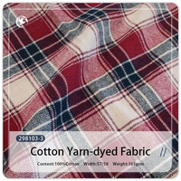 Tissu en coton teint en fil à carreaux écossais 165 g/m² pour vêtements d'enfants (garçons et filles), chemises et pantalons pour hommes et femmes