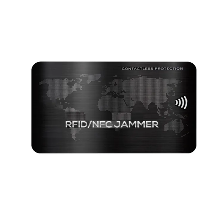 Individuelle Laser-Stickkarte blanko kontaktlose Metall-NFK-Kreditkarte mit Chipschlitz und Magnetstreifen