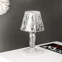 Lampe de table en cristal diamant, veilleuse LED à piles, décoration scintillante pour la maison, cadeau pour la chambre à coucher