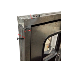 Porte en alliage d'aluminium légère, résistante à la corrosion, certifiée CE, anti-collision, double porte
