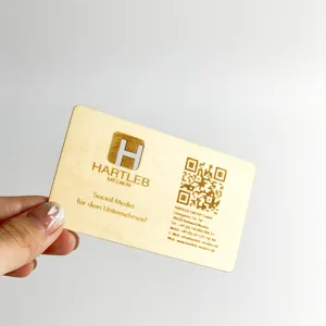 Customized Hotel Access Rfid Wooden Card Business Communication Business Card Smart Eco-Friendly Wooden Card