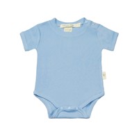 Mono de Bebé Azul Cielo de Diseñador para 0-12 Meses, Ropa de Verano de Manga Corta, Body de Algodón Orgánico para Bebé CHOCHO, Venta al Por Mayor