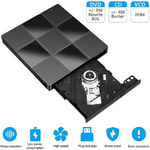 Grabadora de <span class=keywords><strong>DVD</strong></span> externa, concentrador USB, lector de tarjetas SD/TF, interfaz USB 3,0 + tipo C, <span class=keywords><strong>DVD</strong></span>+R/RW, CD-R/<span class=keywords><strong>W</strong></span>, compatible con Plug & Play para MacBook Pro/Air - Product Image 3