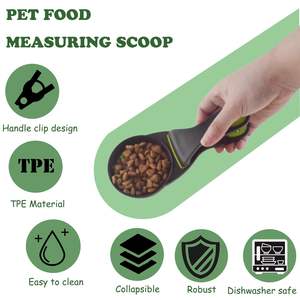 आउटडोर पोर्टेबल पालतू भोजन कटोरे मल्टीफंक्शन 2 में 1 फोल्डिंग पालतू जानवर के साथ कप कुत्ते का कटोरा चम्मच - Product Image 4
