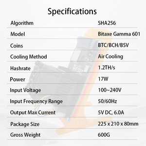 ASICARK |   BITAXE Gamma 601 1.2T SHA-256 Macchina per <span class=keywords><strong>Mining</strong></span> ASIC Solo a Basso Rumore e Risparmio Energetico in Metallo - Product Image 6