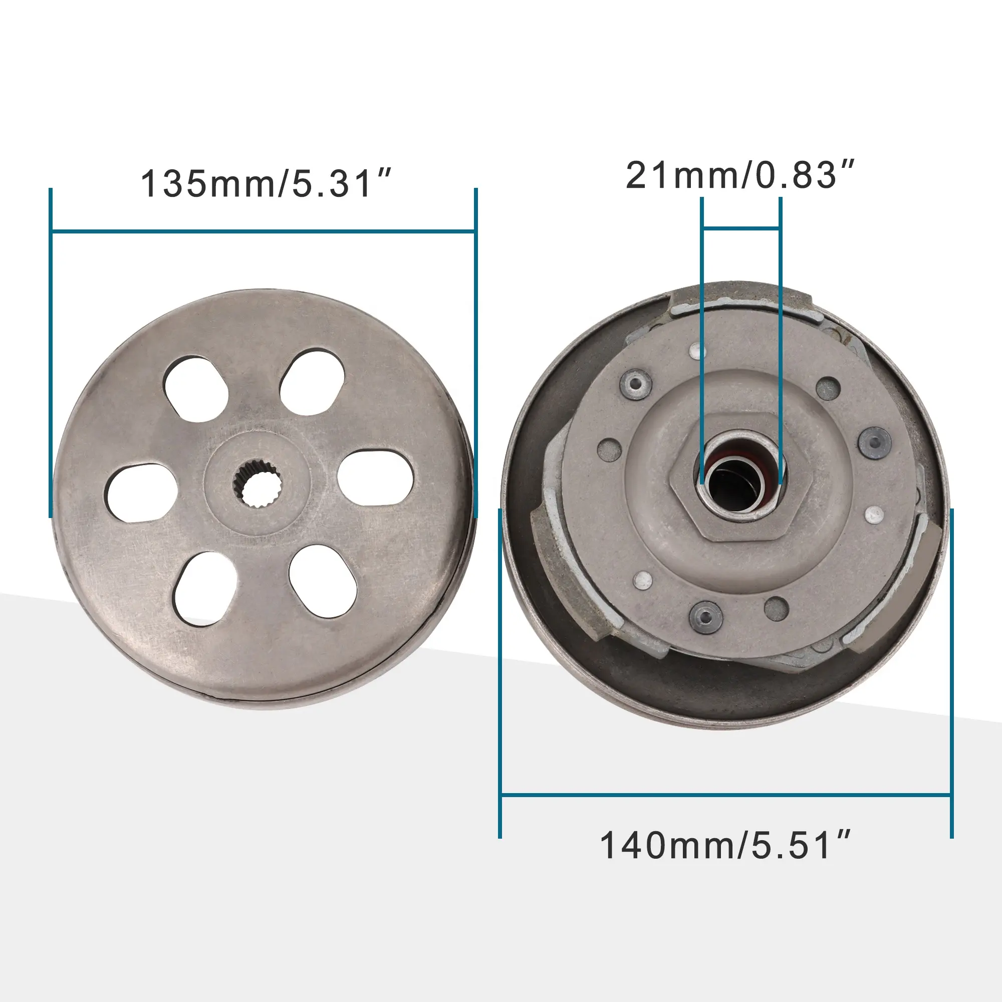 GOOFIT Ensemble complet d'embrayage pour roue motrice de remplacement pour 4 temps GY6 125cc 150cc Scooter ATV 152QMI 157QMJ