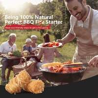 Allume-feu en bois naturel résistant à l'humidité pour barbecue extérieur et cuisine, idéal pour le camping et le barbecue