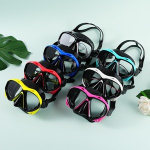 Masque de plongée en silicone liquide, verre trempé, anti-buée, plongée avec tuba, sports nautiques pour femmes - Product Image 1