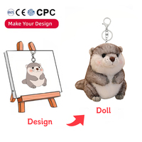 Porte-clés en peluche mini personnalisé CE CPC OEM, jouets en peluche personnalisés, porte-clés anime, ours en peluche pour pendentif mascotte douce, logo personnalisé