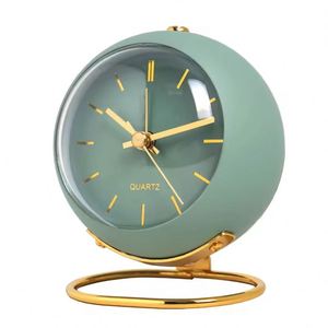 <b>Retro</b> Simple Green Desk & <b>Clock</b> Battery Powered Silent Non-Ticking Digital Display Small Size Night Light Electronic - Product Image 2
