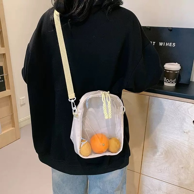 OEM Clear PVC Stadium Approved Crossbody Transparent Bag for Concerts Sports Events Purses with Adjustable Straps for Beach