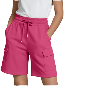 Shorts cargo personnalisés pour garçons, 100% polyester, cordon de serrage, taille élastique, légers, séchage rapide, décontractés, pour sports de plein air, OEM ODM - Product Image 1