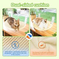 Hamac pour chat suspendu, type à forte aspiration, balançoire pour animaux de compagnie, hamac détachable, lit suspendu pour fenêtre en verre