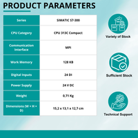 CNC Original SIEMEN PLC SIMATIC S7-300, CPU 313C, CPU compact avec MPI 6ES7313-5BG04-0AB0