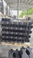 Cuna para tuberías y revestimientos API 5CT, hecha de tubo cuadrado galvanizado y PTFE, utilizada para el transporte de revestimientos