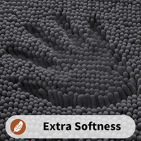 Tapis de bain en chenille tapis de toilette en forme de U tapis de salle de bain 3 pièces ensemble de tapis 3 pièces