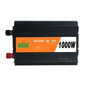 Inverter Ups 1000W/1kw dengan Pengisi Daya Dc 12V 24V Konverter Ke Ac 110V 220V/Inverter Tenaga Surya