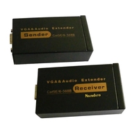 Extensor VGA de 1080P con cable cat5/6 de hasta 100M, convertidor ethernet VGA a RJ45, extensor para PC, portátil y proyector