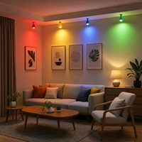 Ampoule décorative LED 9W en plastique PC violet, culot E27 B22, RA80, AC165-265V, pour la décoration de la maison et des hôtels