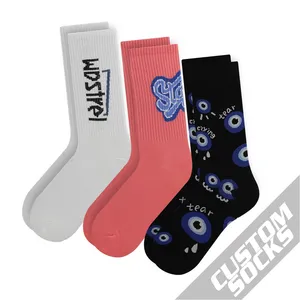 Free Design WUYANG Custom Grip Design Cotton Breathable Ankle Crew Sports Anti Slip Socks