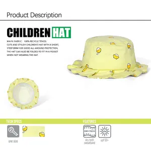 사용자 정의 로고 낚시 양동이 보호 어부 인쇄 패턴 사파리 모자와 uvun 아이 모자