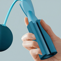 Cuerda para Saltar con Peso de PVC Inalámbrica Voilax con Asas de Espuma Suave para Yoga, Pilates, Ejercicio Físico en Interiores, Todas las Estaciones