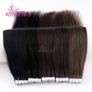 Extensions de cheveux mini-adhésives de luxe sans couture, cheveux humains vierges bruts alignés sur les cuticules, trame invisible en PU pour usage quotidien en salon - Product Image 1