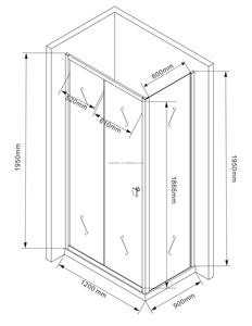 Nhà Máy Bán Hàng Trực Tiếp Chrome Nhôm Hồ Sơ Tắm Bảng Điều Chỉnh Giá Frosted Cửa Trượt Phòng Tắm 6Mm Rõ Ràng Glass Tắm Màn Hình - Product Image 6