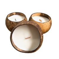 Vela Aromática de Lujo en Forma de Cuenco de Coco Natural, con Aroma Intenso, Hecha con Cera de Soya