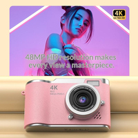 LK007 Dijital Kamera 48MP 2.4 inç CMOS Sensör 8X Zoom Özçekim Fotoğraf Video Kayıt Akıllı DSLR Kamera Seyahat Vlog Çocuk Hediyeleri için