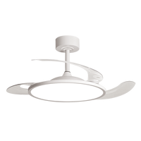 Nouveau ventilateur de plafond LED invisible, pliable, sans pales, style nordique, avec lampe LED intégrée, éclairage LED classique et télécommande