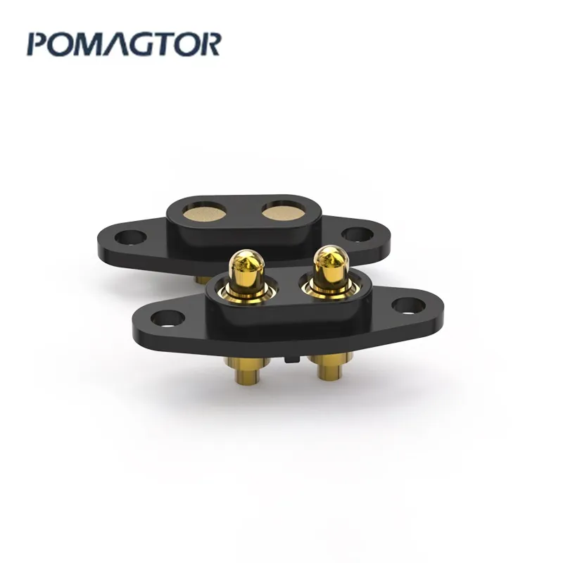 Pomagtor Automotive Charge Female Male Pin High Class Precision 2 Pogo Pin Magnetic Connector