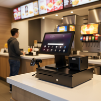 Terminal de point de vente tactile 15,6'' pour bar de restauration rapide, caisse enregistreuse électronique, système de point de vente tactile nouvelle génération