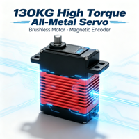 Servomoteur métallique 130 kg·m, multi-protocoles CAN RS485 PWM, contrôleur d'articulation robuste pour robots bioniques et applications robotiques à grande échelle