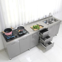 Peralatan Dapur Restoran Profesional Buatan Pabrik Cina, Desain Meja Kerja Stainless Steel, Bar Air Dingin