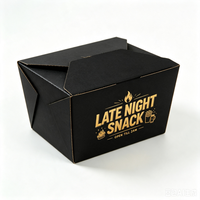 Boîte à lunch pliable en kraft brun recyclable, trois tailles, logo personnalisé, export en gros pour salades, poulet frit, importateurs d'aliments étrangers