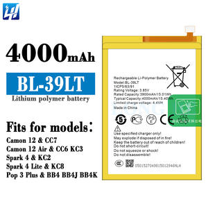 Batteria del telefono cellulare per Tecno Spark 4 KC2 Spark 4 Lite KC8 Pop 3 Plus BB4 batteria BL-39LT batterie agli ioni di litio - Product Image 2