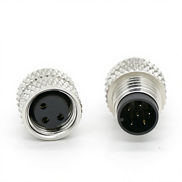 M8 Male Connector 4 Pin Circular Shielded Mold Cable Straight Screw Locking IP67 3~8 Pin Waterproof Zinc Alloy Connectors