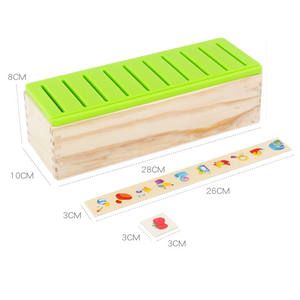 Caja de clasificación de sabios para niños, con forma de madera, número a juego, patrón de fruta, bloques de aprendizaje de inteligencia china e <span class=keywords><strong>inglés</strong></span> - Product Image 3