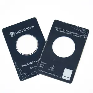 Tùy chỉnh 86x54 1/2oz tự dính VOID nhựa PVC slab trong vỉ đồng xu hiển thị thẻ của ngân hàng quý vàng thanh bao bì thẻ