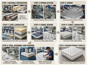 Matelas hybride haute densité avec base en mousse renforcée, stabilité durable, matelas de lit king size - Product Image 4