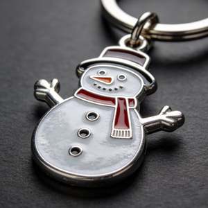 Porte-clés personnalisé en alliage de zinc avec émail souple et design de dessin animé vintage pour cadeaux de Noël et articles promotionnels - Product Image 3