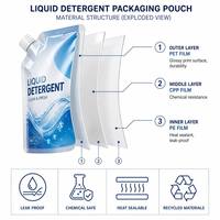 Prix usine Sachet Doypack à bec verseur pour lessive liquide 500ml 1L 5L avec bouchon