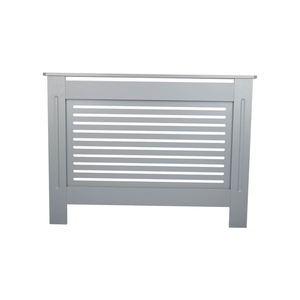Cache-radiateur en bois MDF en gros, blanc ou gris, design traditionnel en croix, blanc diamant - Product Image 1